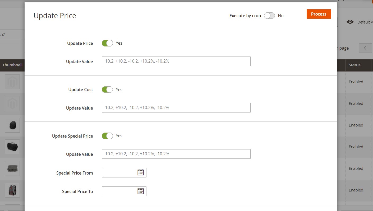 Magento 2 mass product actions extension