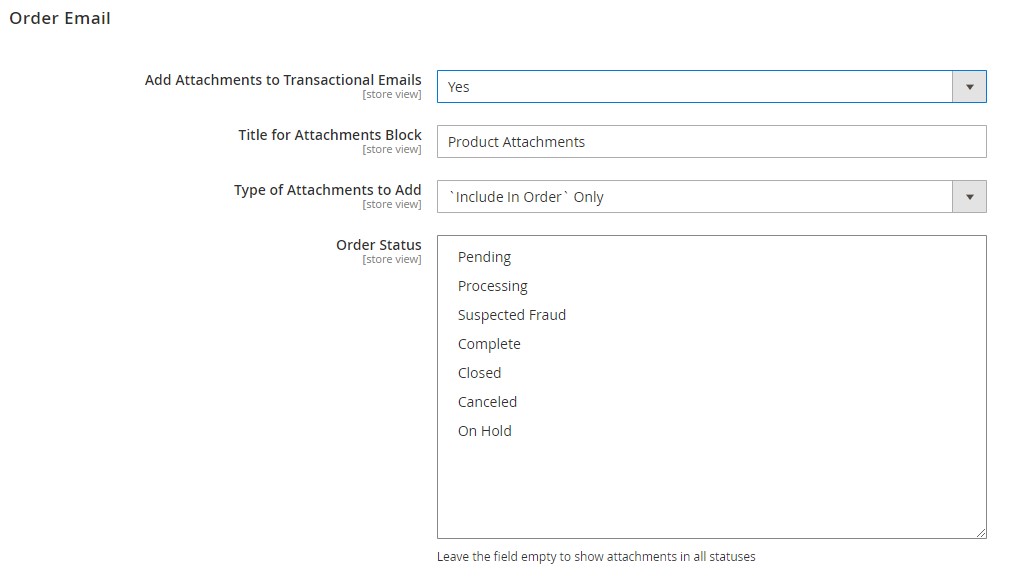 magento 2 product attachments extension order email