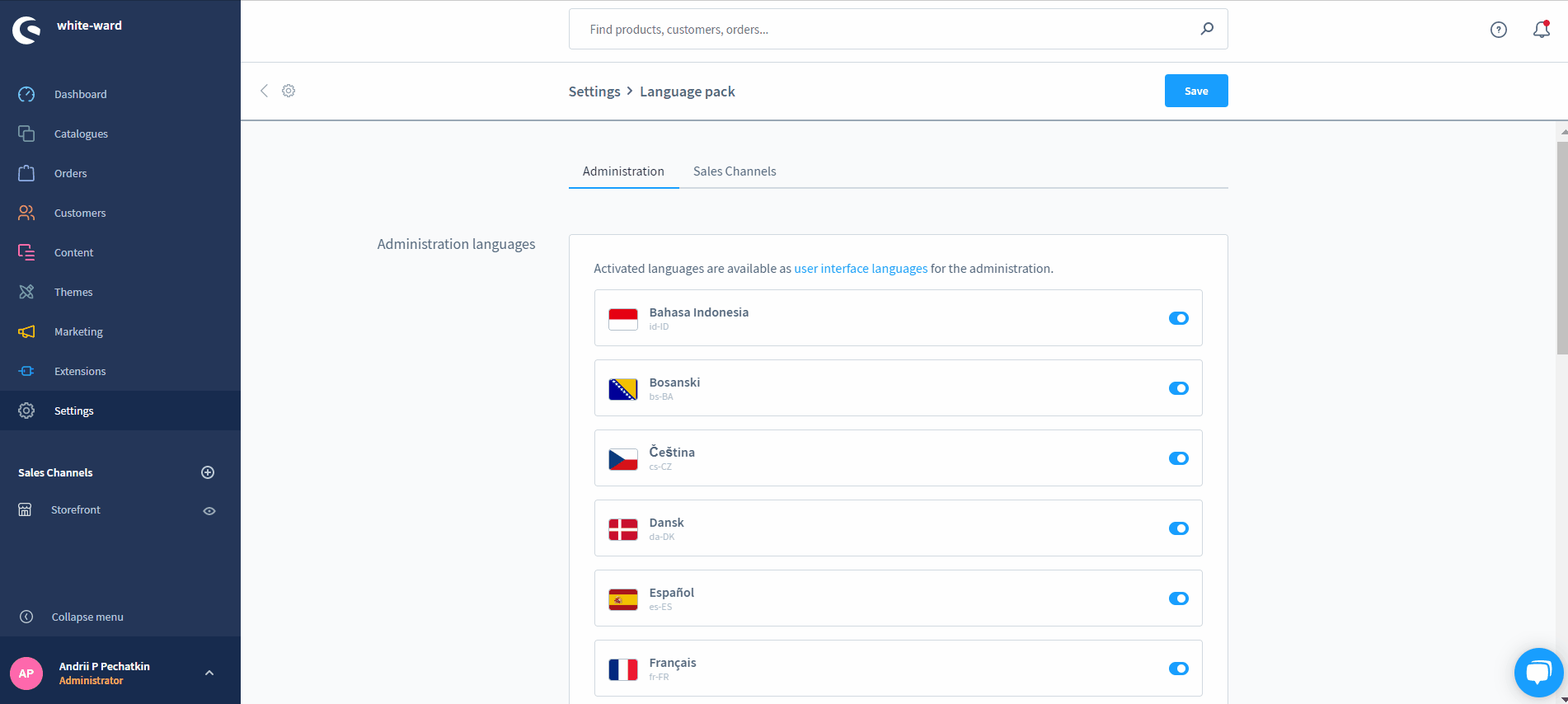 shopware 6 language packs