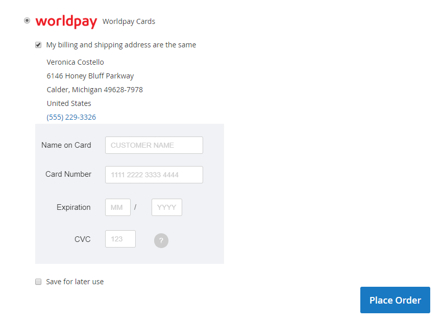 magento 2 Worldpay extension