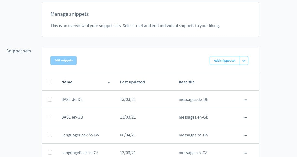 shopware 6 snippets