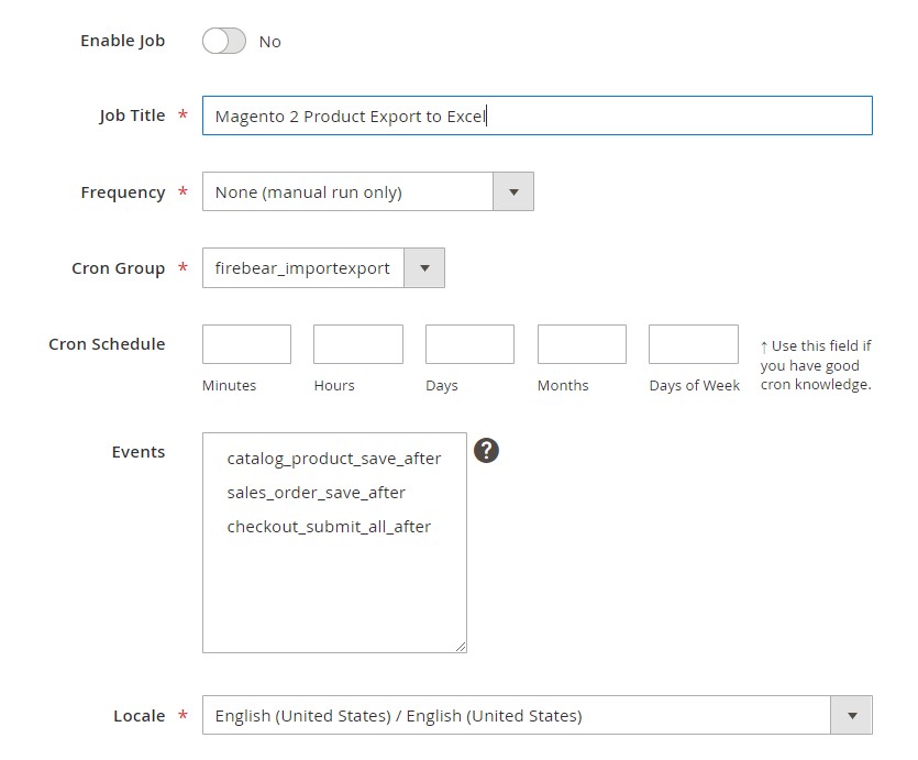 Magento Export Products to Excel: automation