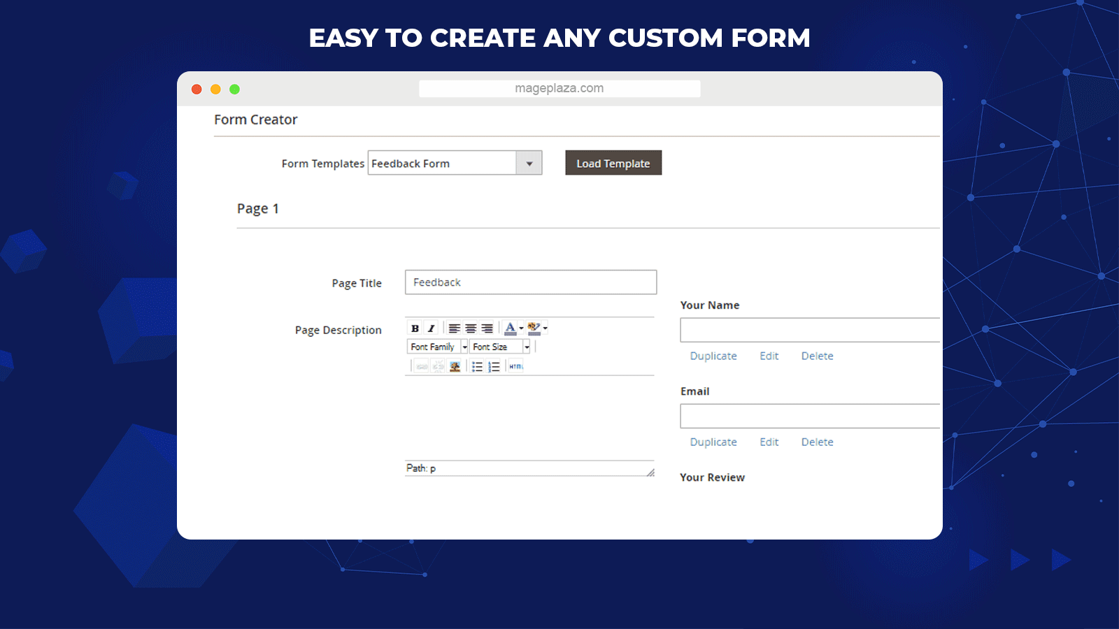 magento 2 Custom Form extension