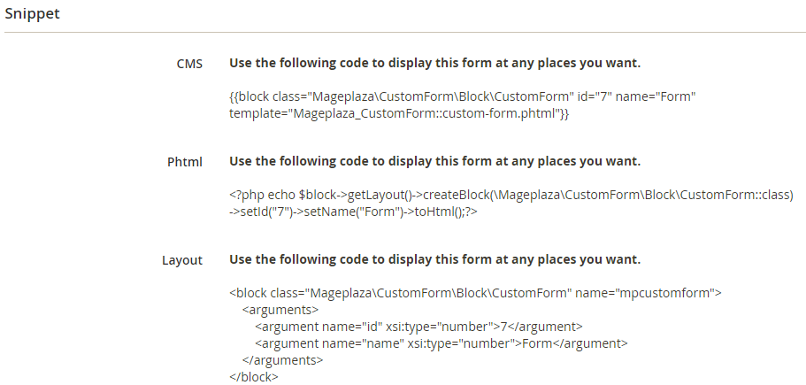 magento 2 Custom Form extension