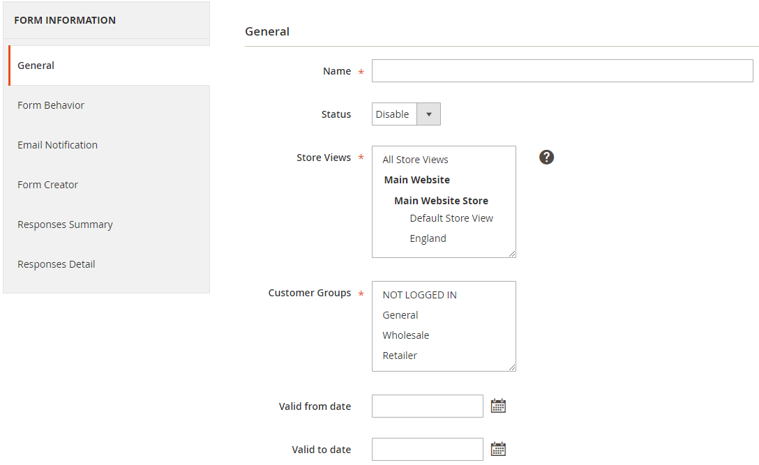 magento 2 Custom Form extension