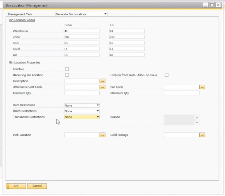SAP Business One InDepth Review Inventory (Warehouses, Sublevels
