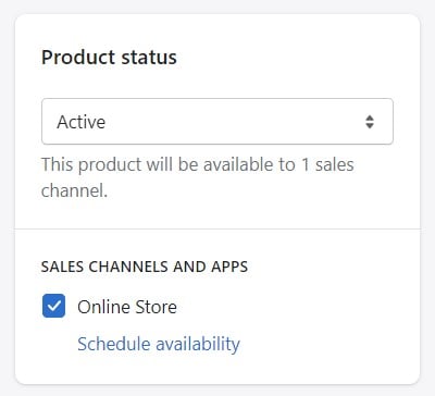 Shopify gift card product sales channels and apps