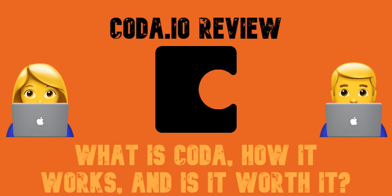 illustrative image with emojis for the Coda.io review