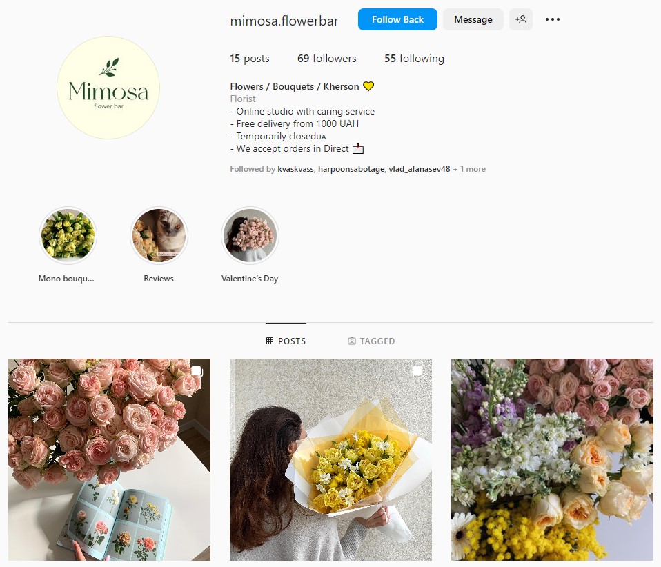 How to start an e-commerce business: Mimosa flower bar