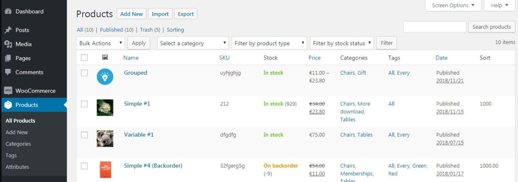 How to start an e-commerce business: WooCommerce Dashboard