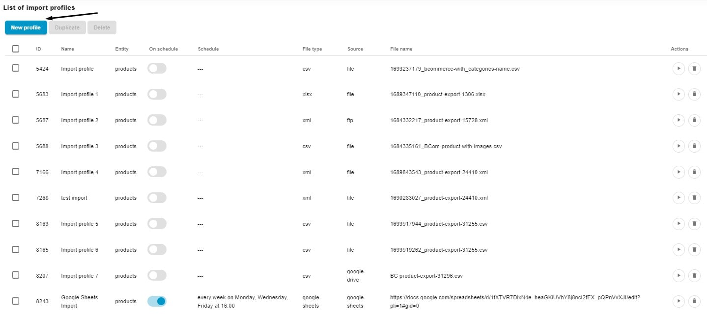 Big commerce export automation