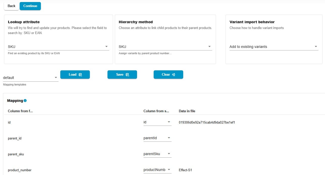 shopware 6 import mapping