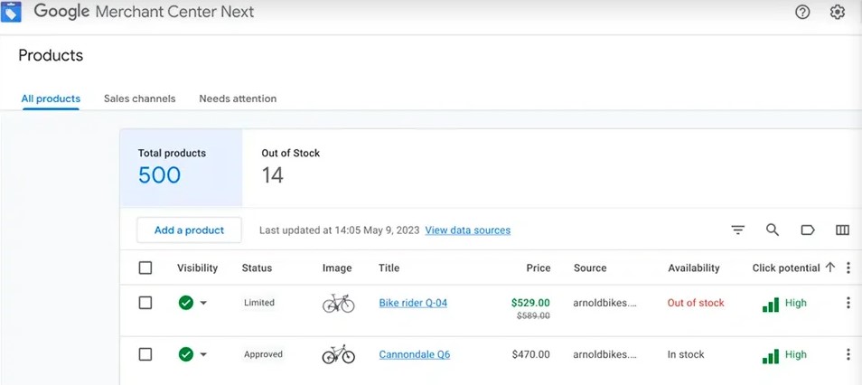 shopify export product feed: Google Merchant Center