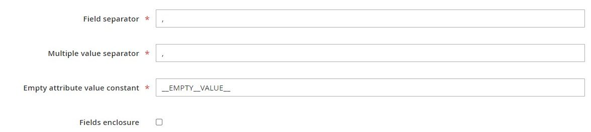 Magento 2 import field separators