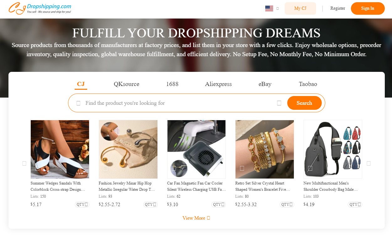 Best Dropshipping Suppliers For Shopify in 2024: CJDropshipping