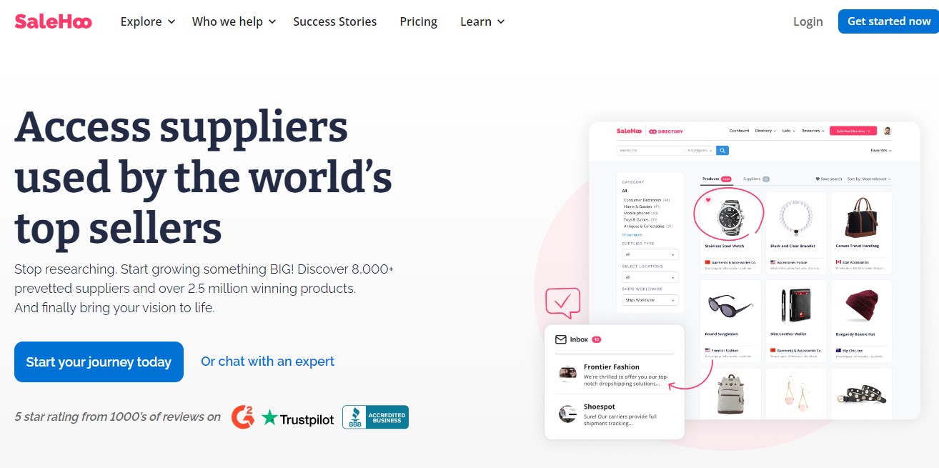 Best Dropshipping Suppliers For Shopify in 2024: SaleHoo