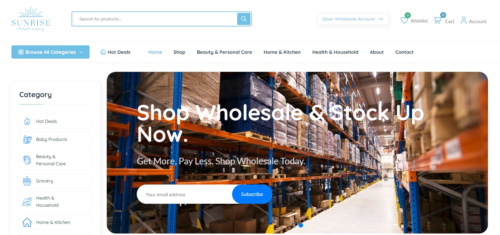 Best Dropshipping Suppliers For Shopify in 2024: sunrise wholesale