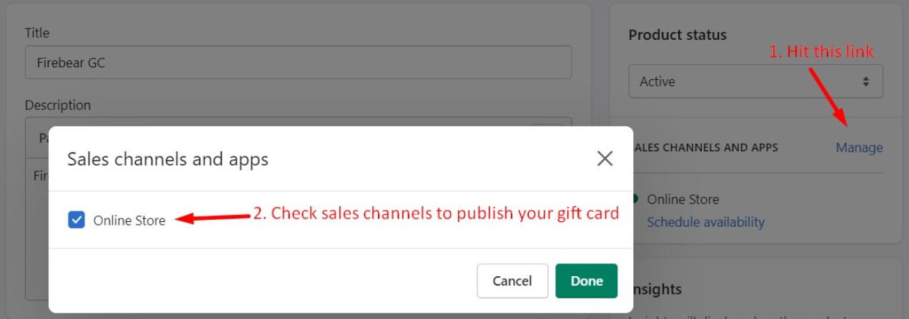 add Shopify gift cards to multiple sales channels