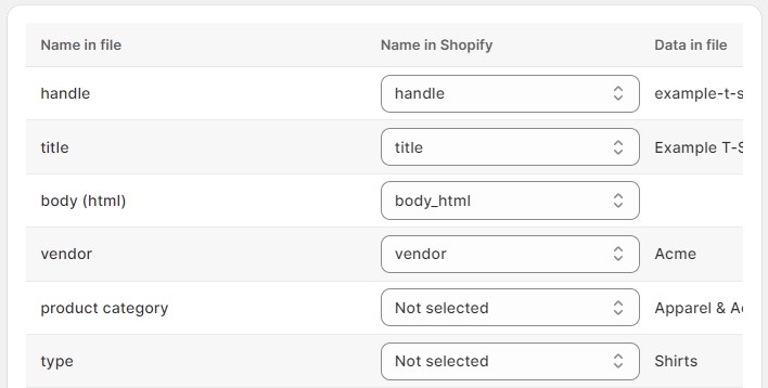 Leverage Shopify product mapping on import