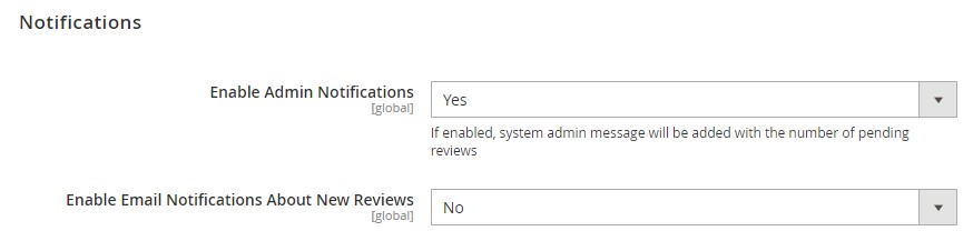 Notifications of Mirasvit Advanced Reviews for Magento 2