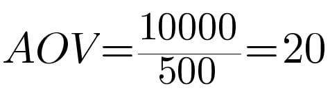 average order value calculation