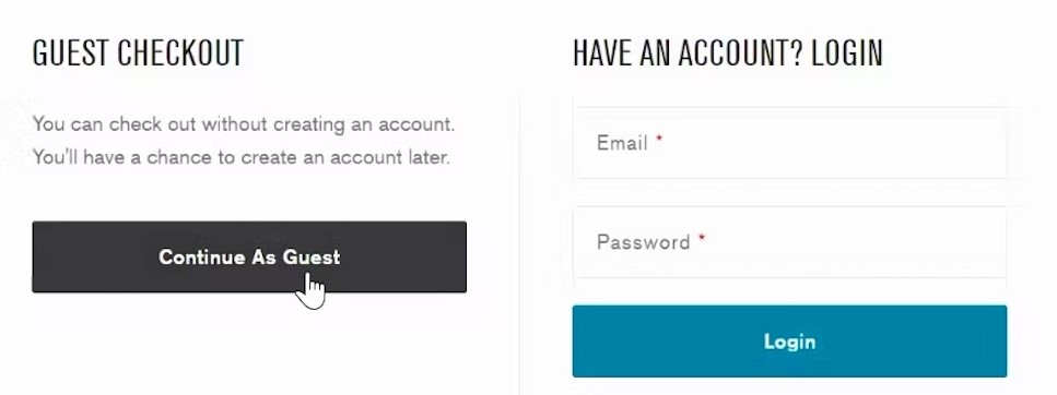 CRO Example: Guest Checkout