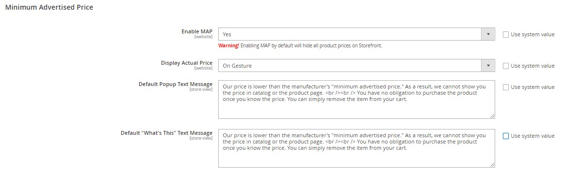 MAP compliance minimum advertised price in Magento 2