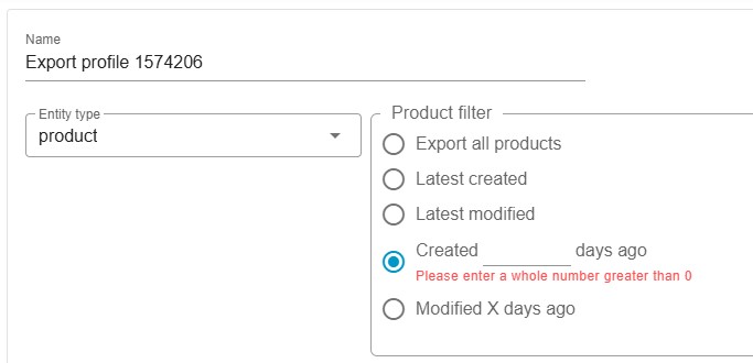 Product export X days ago - feature of Improved Import, Export & Mass Actions Shopware 6 Extension