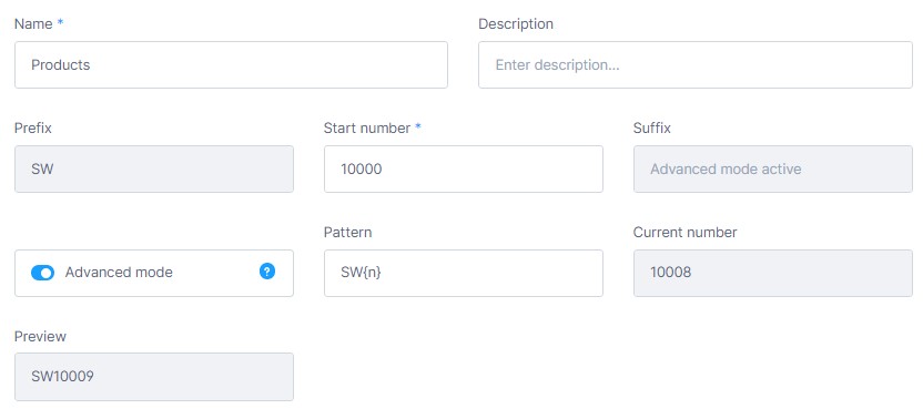 Shopware SKU (product number) autogeneration