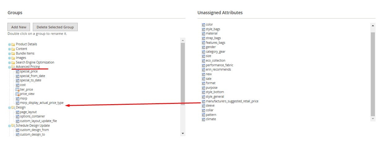 move MSRP attribute to advanced pricing in Magento 2