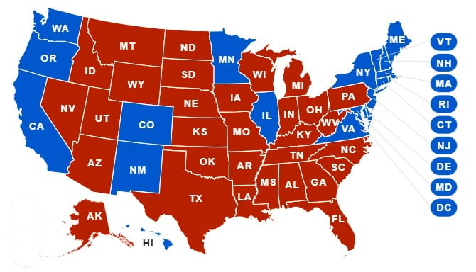 Map of US elections