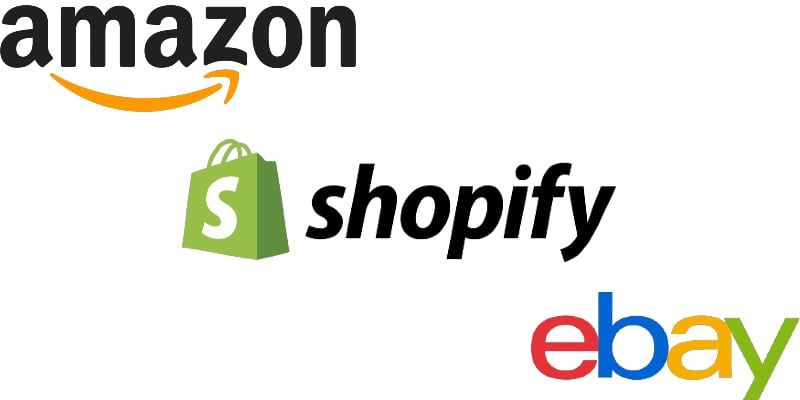 amazon, shopify, ebay ecommerce logo designs