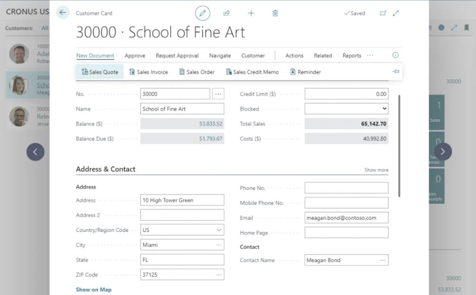 Efficient customer management with Microsoft Dynamics 365 Business Central integrated with Shopify for a unified view of customer data and transactions