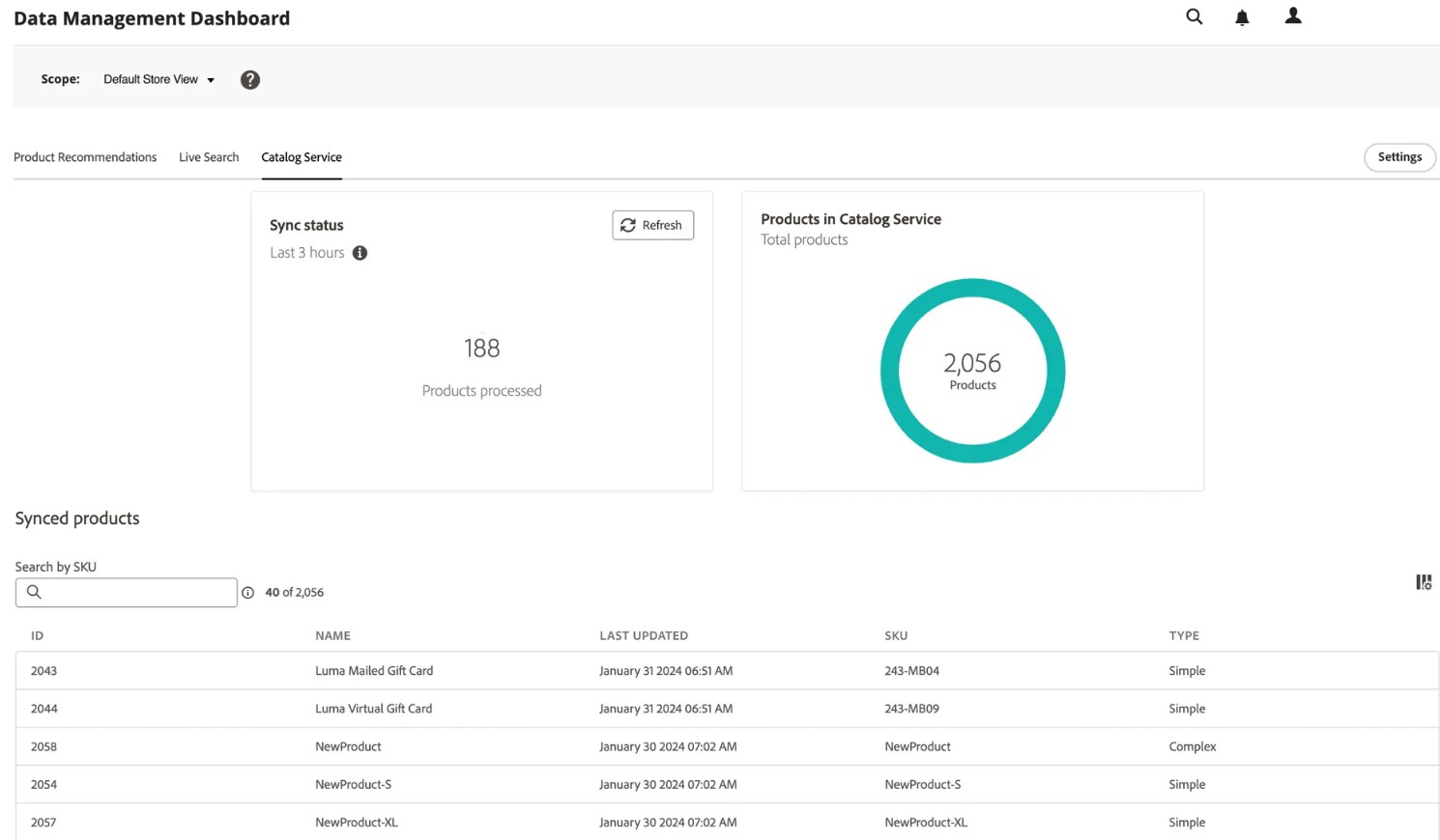 configuration section associated with multiple Adobe Commerce Integrations With Adobe Services